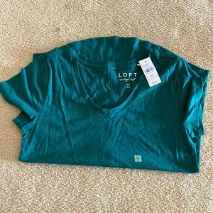 LOFT Teal Green Short Sleeve T Shirt